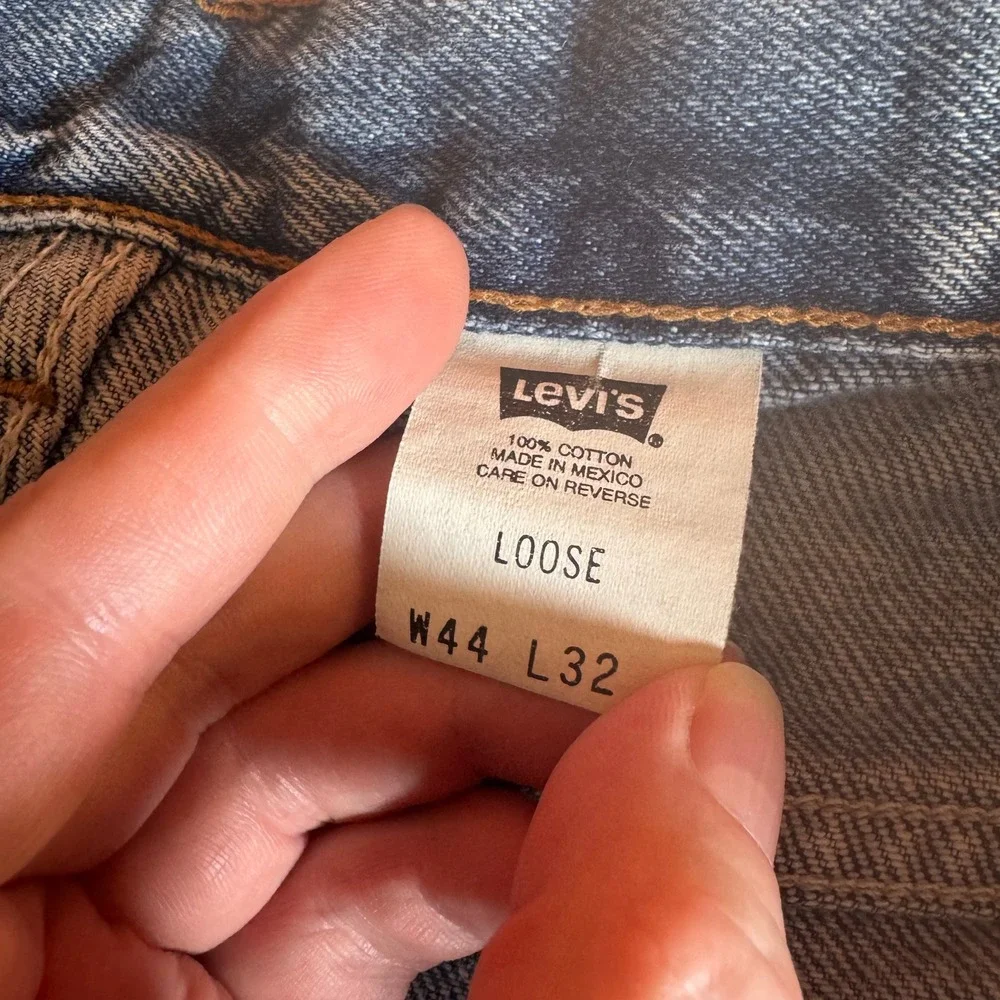 Vintage 90s Y2k Levis 545 Loose Fit Straight Leg Jeans Mens 44x32 Medium Wash